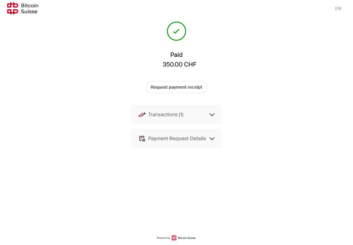 Bitcoin Suisse Pay | Swiss QR-bill