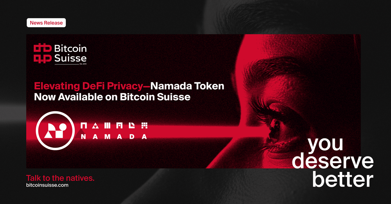 Elevating DeFi Privacy — Namada Token Now Available on Bitcoin Suisse
